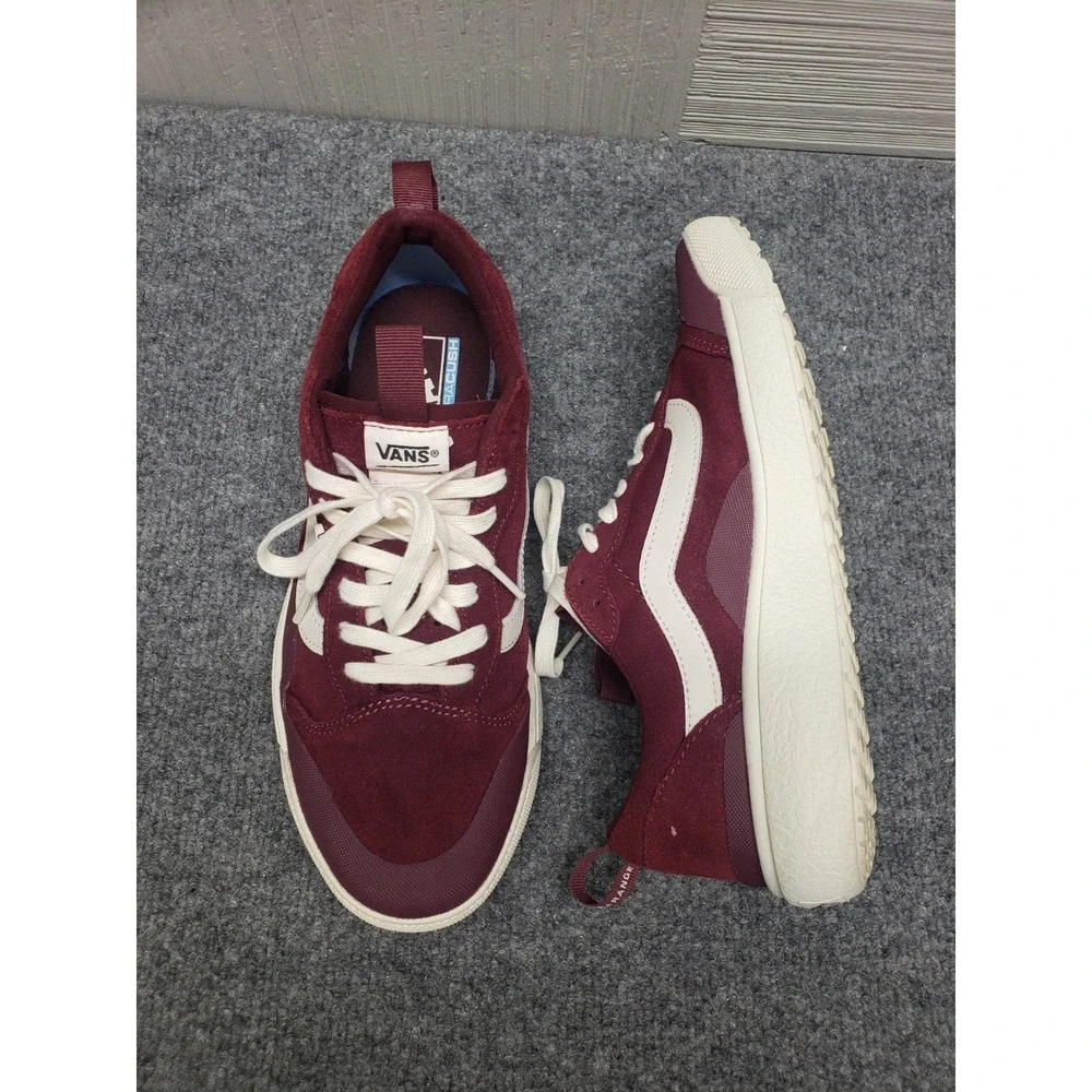 Vans Women Sneaker Shoe 10.5 Burgundy Suede UltraRange EXO SE Lace Up Low Top